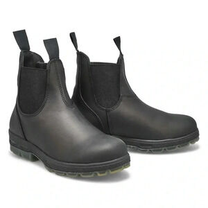 Black chunky casual Chelsea ankle bootie boot  size